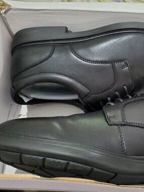 Men's Black Split Leather Oxford NonSlip Comfortable Formal Dress Shoes Size-9.5